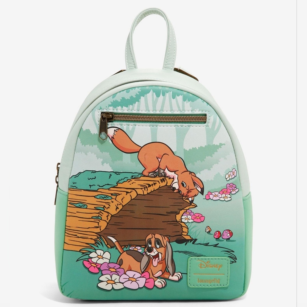 Loungefly Disney The Fox And The Hound Forest Fun Mini Backpack